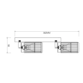 Lampa sufitowa - VERTICAL SPOT - czarny - 2xGU10 - ML0295 - wymiary