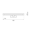 Kinkiet łazienkowy MIRORE Biały 10W LED 60cm 4000K IP44 - ML2029 - wymiary
