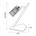 Lampa biurkowa - VERTICAL - biały - 1xGU10 - ML0309 - wymiary