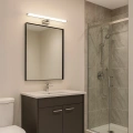 Kinkiet łazienkowy MIRORE Srebrny 10W LED 60cm 4000K IP44 - ML2032 -realizacja