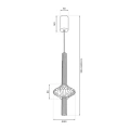 Lampa wisząca - PADRE - czarny - 7W LED - ML2796 - wymiary