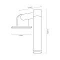Kinkiet łazienkowy APA Chrom 4W LED 4000K IP44 - ML2248 - wymiary