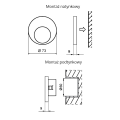 Oprawa schodowa LED - MUNA - Stal nierdzewna - 14V / 230V - LEDIX - Rysunek techniczny
