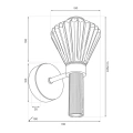 Lampa ścienna - PADRE - czarny - 8W LED - ML2792 - wymiary