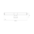 Kinkiet łazienkowy APA Czarny 6W LED 4000K IP44 - ML2252 - wymiary