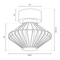 Lampa sufitowa - PADRE - złoty - 6W LED - ML2795 - wymiary