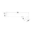 Kinkiet MAGNET 5W+1xGU10 3000K/4000K - Czarny Prawy ML1126 - wymiary