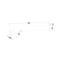 Kinkiet MAGNET 5W+1xGU10 3000K/4000K - Czarny Lewy ML1127 -wymiary