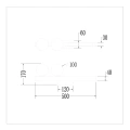 Kinkiet MAGNET 13W+2xG9 3000K/4000K - Czarny - ML113 - wymiary