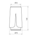 Lampa sufitowa - FLOWER - biały/chrom - 1xGU10 - ML0270 - wymiary