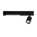 Lampa sufitowa MAGNET 5W+1xGU10 3000K/4000K - Czarny - ML1130- świecenie - pasek LED