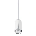 Lampa wisząca - FLOWER - biały/chrom - 1xGU10 - ML0275