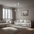 Lampa wisząca - FLOWER - biały/chrom - 1xGU10 - ML0275 - realizacja