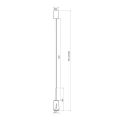 Lampa wisząca - FLOWER - biały/chrom - 1xGU10 - ML0275 - wymiary