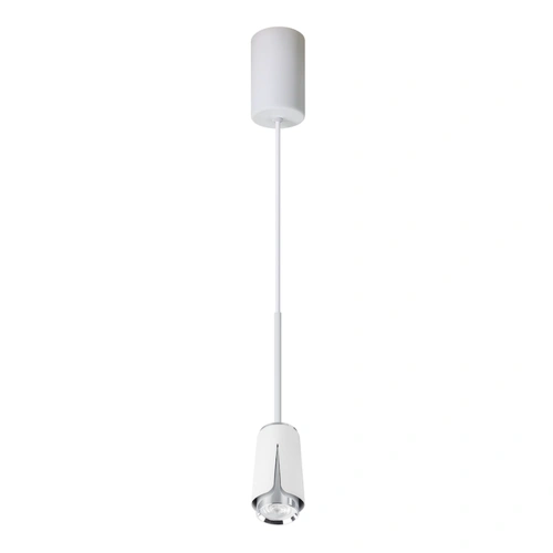 Lampa wisząca - FLOWER - biały/chrom - 1xGU10 - ML0275