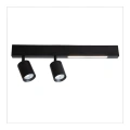 Lampa sufitowa MAGNET 5W+2xGU10 3000K/4000K - Czarny - ML1132 - świecenie paska LED