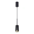 Lampa wisząca - FLOWER - czarny/złoty - 1xGU10 - ML0267
