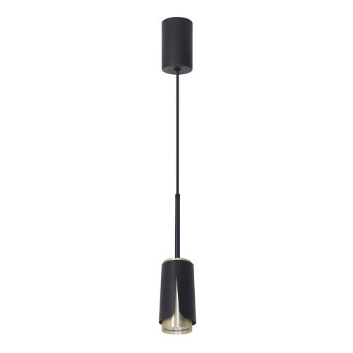 Lampa wisząca - FLOWER - czarny/złoty - 1xGU10 - ML0267
