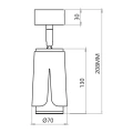 Lampa sufitowa - FLOWER SPOT - biały/chrom - 1xGU10 - ML0272 - wymiary
