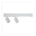 Lampa sufitowa MAGNET 5W+2xGU10 3000K/4000K - Biały - ML1133- świecenie - pasek LED