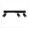 Lampa sufitowa MAGNET 5W+3xGU10 3000K/4000K - Czarny - ML1134 - świecenie - pasek LED