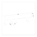 Lampa sufitowa MAGNET 5W+3xGU10 3000K/4000K - Czarny - ML1134 - wymiary