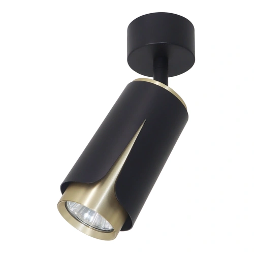 Lampa sufitowa - FLOWER SPOT - czarny/złoty - 1xGU10 - ML0264