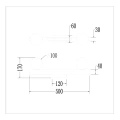 Lampa sufitowa MAGNET 13W+2xG9 3000K/4000K - Biała - ML1137 - wymiary