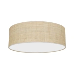 Lampa sufitowa MARSHALL 3xE27 Ø50cm - Biały / Rattan - MLP7488