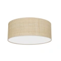Lampa sufitowa MARSHALL 2xE27 Ø40cm - Biały / Rattan - MLP7487