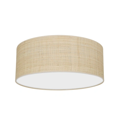 Lampa sufitowa MARSHALL 2xE27 Ø40cm - Biały / Rattan - MLP7487