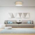Lampa sufitowa MARSHALL 2xE27 Ø40cm - Biały / Rattan - MLP7487 -realizacja