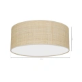 Lampa sufitowa MARSHALL 2xE27 Ø40cm - Biały / Rattan - MLP7487- wymiary