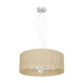 Lampa wisząca MARSHALL 3xE27 - Biały / Rattan - MLP7490
