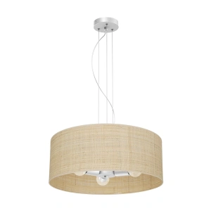 Lampa wisząca MARSHALL 3xE27 - Biały / Rattan - MLP7490