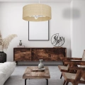Lampa wisząca MARSHALL 3xE27 - Biały / Rattan - MLP7490 -realizacja