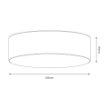 Lampa sufitowa MARSHALL 3xE27 Ø50cm - Biały / Brąz - MLP2424 - wymiary