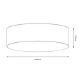 Lampa sufitowa MARSHALL 3xE27 Ø50cm - Biały / Szary - MLP2425 - wymiary