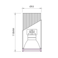 Lampa sufitowa LED NEO Downlight 1xGU10 - Biały / Chrom - ML0285 - wymiary