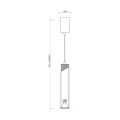 Lampa wisząca LED NEO 1xGU10 - Biały / Chrom - ML0291 - wymiary