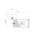 Lampa sufitowa LED NEO SPOT 1xGU10 - Biały / Chrom - ML0287 - wymiary