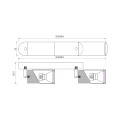 Lampa sufitowa LED NEO SPOT 2xGU10 - Biały / Chrom - ML0288 - wymiary