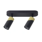 Lampa sufitowa LED NEO SPOT 2xGU10 - Czarno / Złoty - ML0281