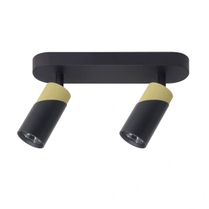 Lampa sufitowa LED NEO SPOT 2xGU10 - Czarno / Złoty - ML0281