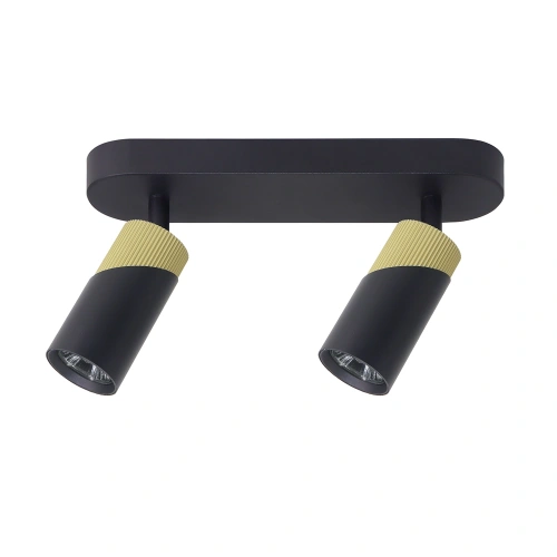 Lampa sufitowa LED NEO SPOT 2xGU10 - Czarno / Złoty - ML0281