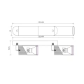 Lampa sufitowa LED NEO SPOT 2xGU10 - Czarno / Złoty - ML0281 - wymiary