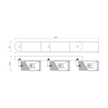 Lampa sufitowa LED NEO SPOT 3xGU10 - Biały / Chrom - ML0289 - wymiary