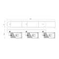 Lampa sufitowa LED NEO SPOT 3xGU10 - Czarno / Złoty - ML0282 - wymiary