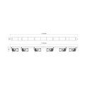 Lampa sufitowa LED NEO SPOT 6xGU10 - Czarno / Złoty - ML0283 - wymiary
