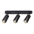 Lampa sufitowa - FLOWER SPOT - czarny/złoty - 3xGU10 - ML0266